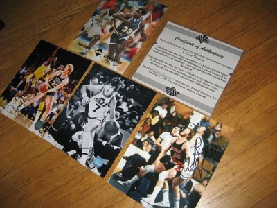 Larry Bird  ,Pete Maravich  ,Bill Walton & David Thompson 8 by 10s 1 COA - Image 1 of 3