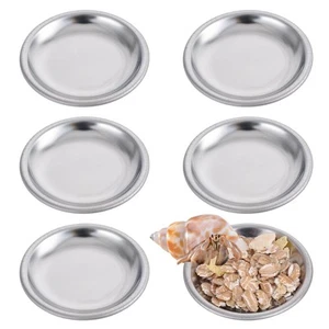 6 Pcs Hermit Crab Food and Water Bowl Hermit Crab Small Water Dish Tiny Stain... - Picture 1 of 7