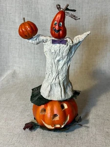 Halloween Tessuto Mache PUMPKIN MAN GHOST~Decorazione Abbigliamento - Foto 1 di 19