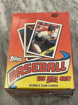 1988 Topps Box Nolan Rickey Shmidt Box Bottom 36 Factory Sealed Packs - Image 1 of 4