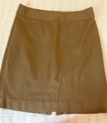 Banana Republic Size 14 Tan Pencil Short Skirt CLASSIC Preppy Academia stretch - Image 1 of 4