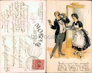 PUBBLICITA' CAFFE' MOKAR-AUTORE MAZZA-BRIOSCHI MILANO-C93-146 - Picture 1 of 1
