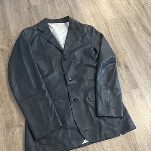 Z Zegna Navy Blue Italy Lambskin Jacket Blazer Sz.XL 54 - Picture 1 of 17