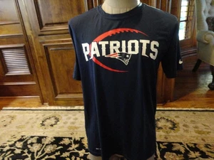 Azul Nike Dri - Fit New England Patriots Poliéster NFL FÚTBOL LOGO CAMISETA L - Imagen 1 de 7