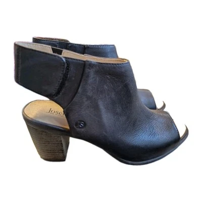 New Josef Seibel "BONNIE" EU 37 US 7 Peep Toe Booties Sandals Heel Leather Shoes - Image 1 of 4