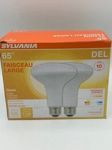 SYLVANIA 65 Watt LED Equivalent Uses 9 Watts Soft White Flood Light Bulb 2 Pack - Picture 1 of 7