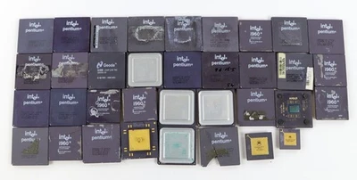 Processori CPU bloccati in ceramica Intel Pentium AMD recupero oro rottami 2 libbre - Immagine 1 di 2
