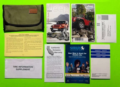 2011 Jeep WRANGLER Guia do Usuário de Fábrica Conjunto Manual do Proprietário e Estojo *OEM* - Imagem 1 de 4