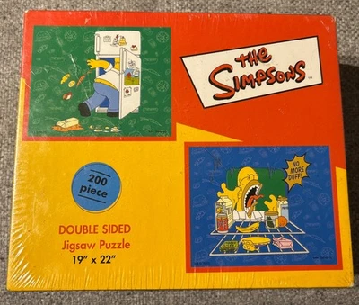 The Simpsons Double Sided Jigsaw Puzzle 200 Piece 1998 - Complete - Image 1 of 2
