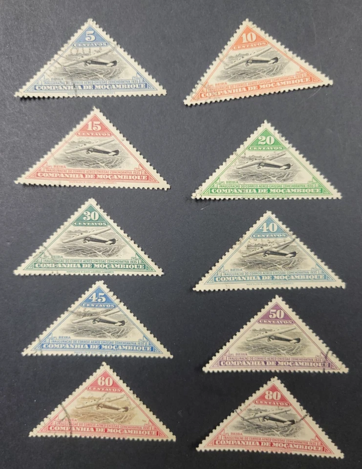 Estampillas de la compañía Mozambique Scott 165-174 usadas Foto 1 de 1