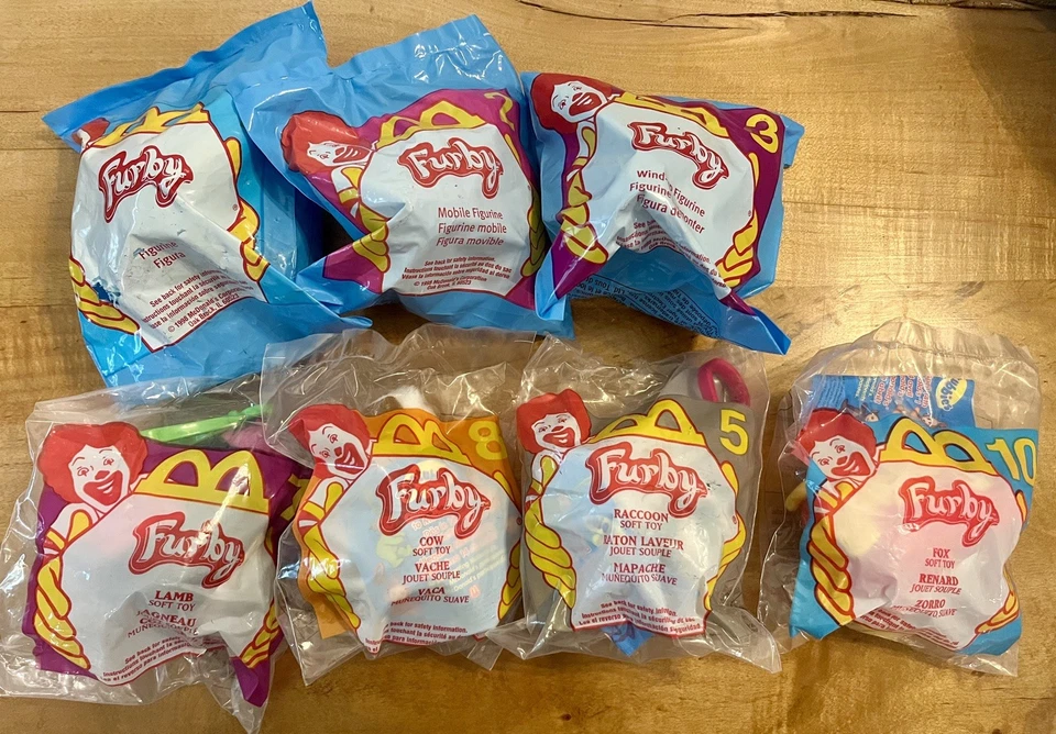 Vintage McDonald’s 2000 & 1998 Furby Happy Meal Lot Of 7. New, sealed!  - Image 1 of 4