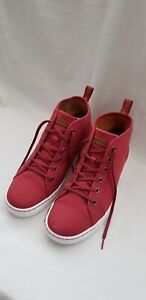 Dr Martens Coburg Red Canvas Boots Size UK 9 BN 