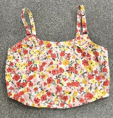 DEREK HEART Women's Crop Top Pullover Sleeveless Medium Floral Stretch Cute NWT - Image 1 of 4