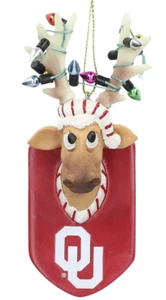 OKLAHOMA SOONERS Reindeer Team Ornament Team Sports America - Picture 1 of 1