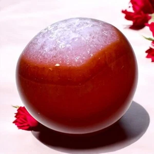 Carnelian Agate Crystal Marble Sphere (#22) - Picture 1 of 9