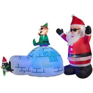 Gemmy Christmas 8 ft Projection Swirls Igloo Santa Scene Airblown Inflatable NIB - Picture 1 of 1