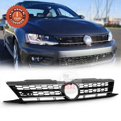 Fits 2015 2016 2017 2018 VW Volkswagen Jetta Front Bumper Chrome Grill Grille Foto 1 de 4