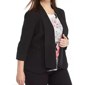Kasper Ladies Black Textured Knit Blazer Jacket, Size XL - Picture 1 of 3