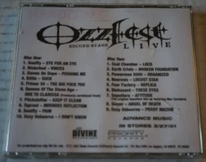 Various Artists Ozzfest Second Stage Live Promotional 2 CD 2001 Rare Ozzy Slayer - Foto 1 di 5
