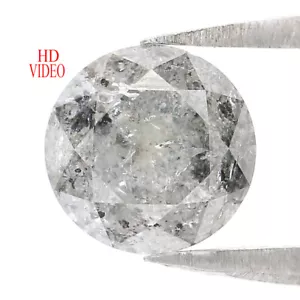 1.31 CT Natural Loose Round Cut Diamond 6.75 MM Salt And Pepper Diamond QL2032 - Picture 1 of 8