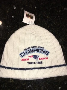 New England Patriots Super Bowl 39 Embroidered Beanie Navy Blue Skully Mütze - Bild 1 von 4