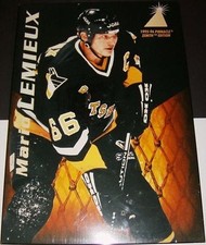 1995-96 Mario Lemieux Pinnacle NHL 95 Trade Show Ad Corporate Plaque 17" x 24"