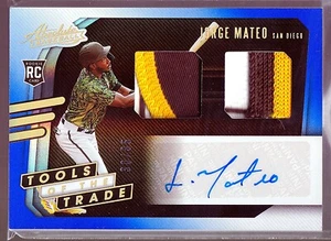 2021 Absolute Tools of the Trade 2 Swatch Signatures Blue #7 Jorge Mateo 30/35 - Bild 1 von 3