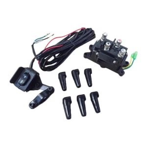 Contactor de relé de solenoide de 12 V e interruptor de pulgar basculante cabrestante con soporte de montaje - Imagen 1 de 4