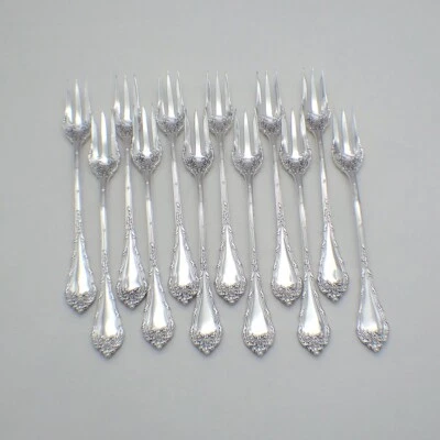 12 tenedores de cóctel Madame Royale Durgin plata de ley 1897 sin mono Foto 1 de 3