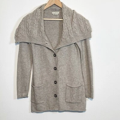 Royal Robbins Sweater Cardigan Button Up Wool Blend Womens Sz M Heather Oatmeal - Image 1 of 4