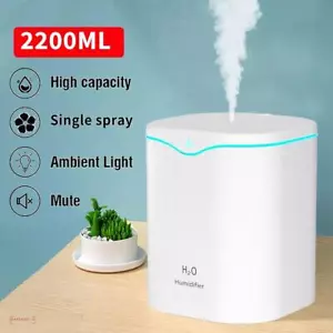 2L Air Humidifier Ultrasonic Cool Mist Steam Purifier Aroma Beauty Home Bedroom - Picture 1 of 16