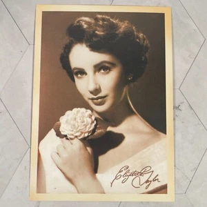 Elizabeth Taylor Reproduktion Unterschrift Autogramm Foto Retro Postkarte - Bild 1 von 4