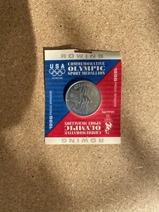1996 Atlanta Olympics Commemorative Athletics Sport Medallion - ROWING - Picture 1 of 3