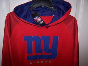 New York Giants Red Lt Wt Therma Base Hooded Sweatshirt Medium New with Tags - Picture 1 of 1