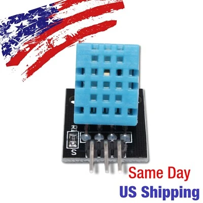 DHT-11 Digital Temperature and Relative Humidity Sensor Module - Arduino, ESP32 - Image 1 of 2