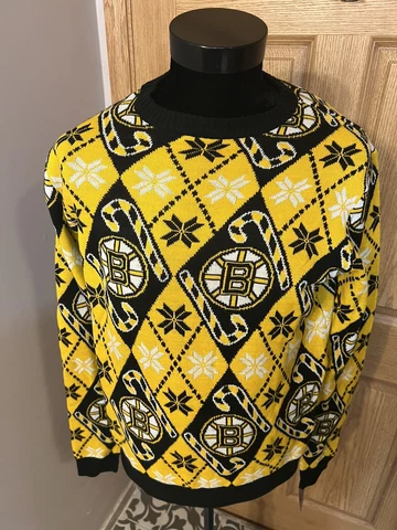 NHL Boston Bruins Medium Winter, Christmas, Office party, HockeySweater NWT Cover