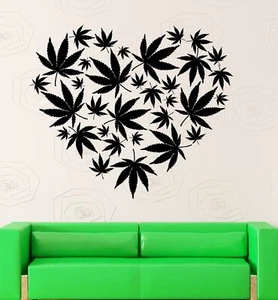 Wandtattoo Vinyl Aufkleber Hanf Cannabis Hippie Rastafari Reggae (ig1898) - Bild 1 von 3