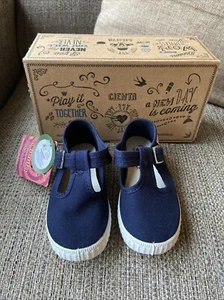 Cienta Made in Spain Navy Blue Color T Strap Shoes Baby US Size 4 (Mex 20/C) - Picture 1 of 7