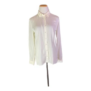 Marc O'Polo Women's Size 34 Cream Long Sleeve Button-Up Shirt - Picture 1 of 8