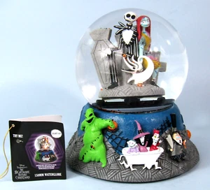TIM BURTON’S PESADILLA ANTES DE NAVIDAD GRANDE 8" MUSICAL GLOBO DE NIEVE DISNEY 1993 - Imagen 1 de 12