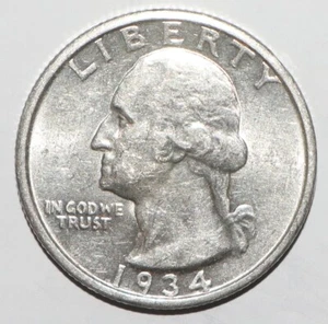 1934 Washington Quarter AU (A178) - Bild 1 von 2