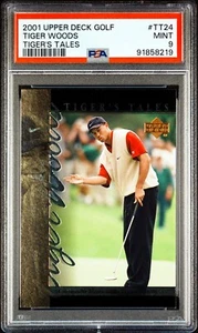 2001 Upper Deck Tiger Woods ROOKIE Tiger's Tales #TT24 PSA 9 MINT - NEW SLAB - Picture 1 of 3