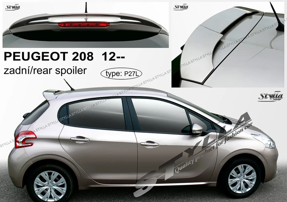 SPOILER REAR ROOF TAILGATE PEUGEOT 208 WING ACCESSORIES - Image 1 of 4