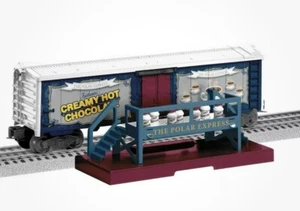 LIONEL POLAR EXPRESS HEISSE SCHOKOLADE KAKAO BETRIEBSMILCHAUTO & PLATTFORM 2028120! - Bild 1 von 6
