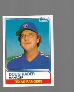 Doug Rader 1983 Topps Traded Series #91T Manager Texas Rangers - Picture 1 of 2