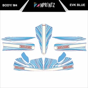 M4 EVK 2013 BLUE KART STICKER KIT - KARTING - OTK - EVK-CADET-ROOKIE - Picture 1 of 4