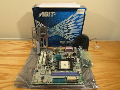 ABIT KV-80 , Socket 754, -Dusty-Untested AMD Motherboard + BOX FOR SG-80DC - Image 1 of 4