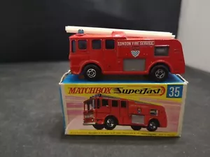 G670-MATCHBOX SUPERFAST MB35 MERRYWEATHER FIRE ENGINE WITH BOX - Picture 1 of 12
