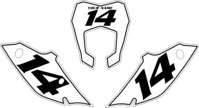 2014-2017 GasGas EC250-EC300 Pre-Printed White Backgrounds with Black Pinstripe Foto 1 de 3