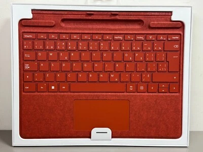 Sealed Microsoft Surface Keyboard Poppy Red English French Bilingual 8XA-00022 - Image 1 of 4